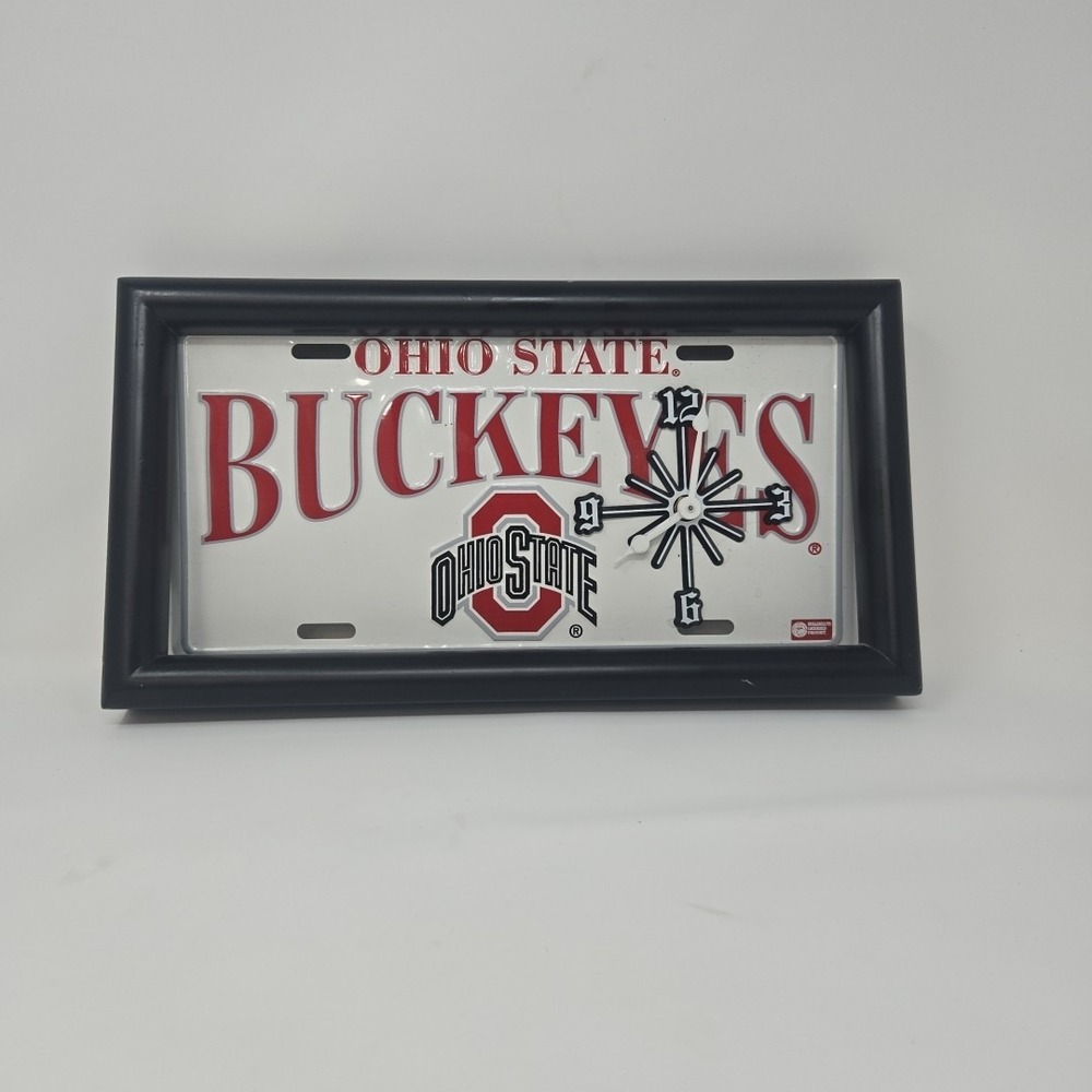 Ohio State Buckeyes NCAA License‎ Plate  Quartz Clock